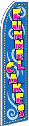 Funnel Cake Swooper Flag Blue